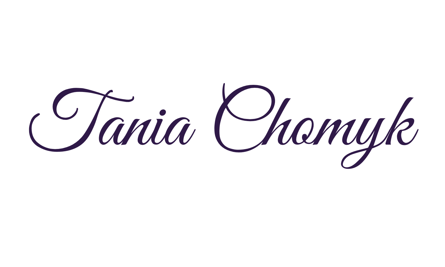 Tania Chomyk - signature for website in purple